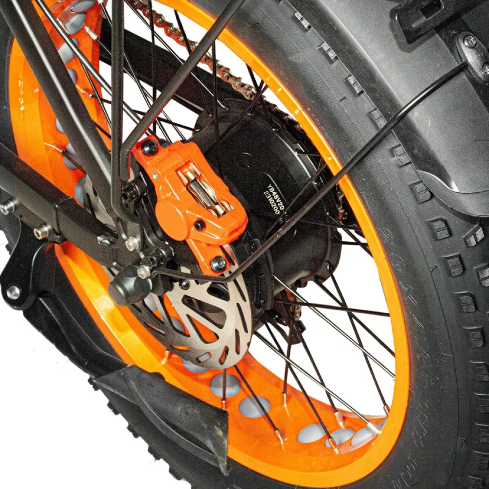 Электровелосипед Minako F10 Dual оранжевый гидравлика 12