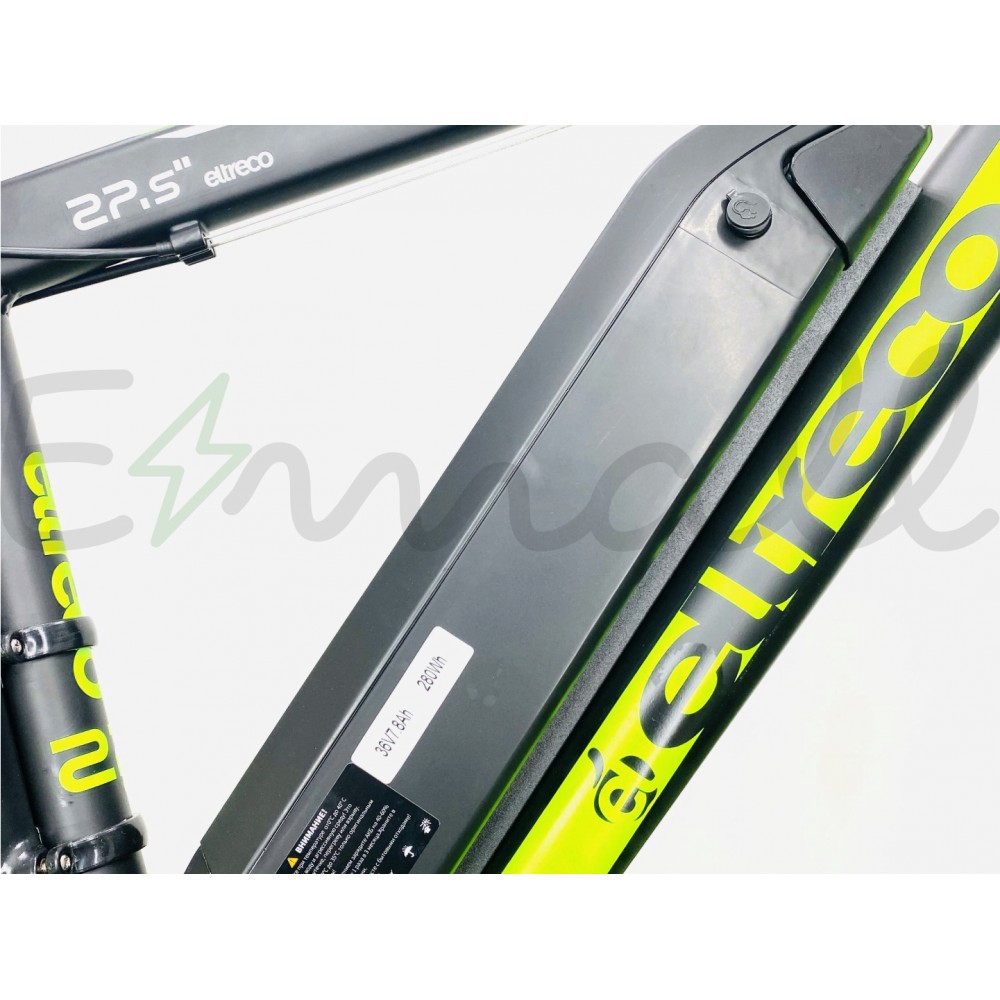 Электровелосипед велогибрид Eltreco XT 600 D (черно-зеленый) 15