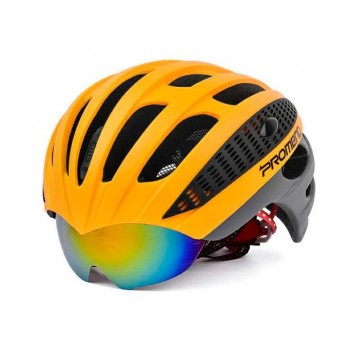 Шлем велосипедный PROMEND G3 черно-оранжевый
